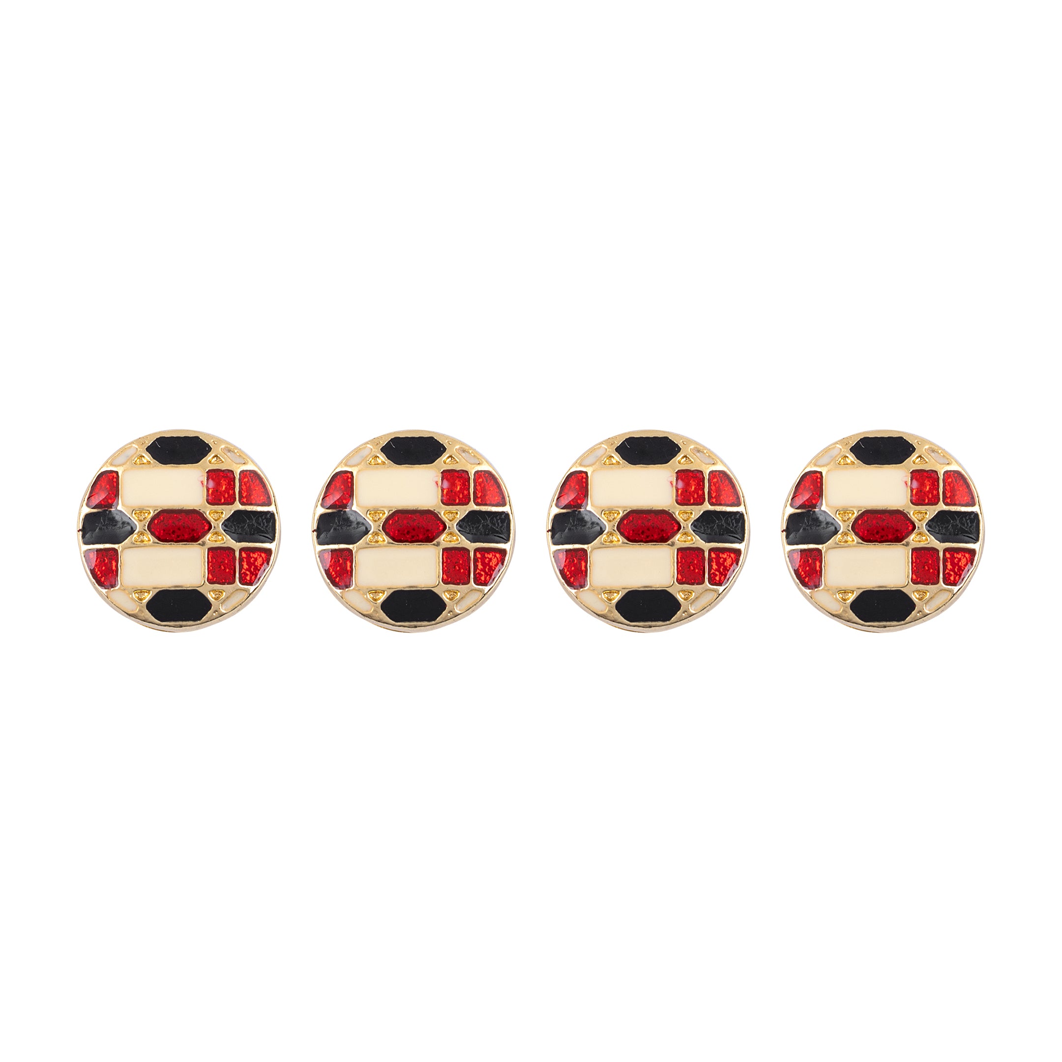 Mughal Pietra Dura Inspired Handcrafted Gold Plated Kurta Button