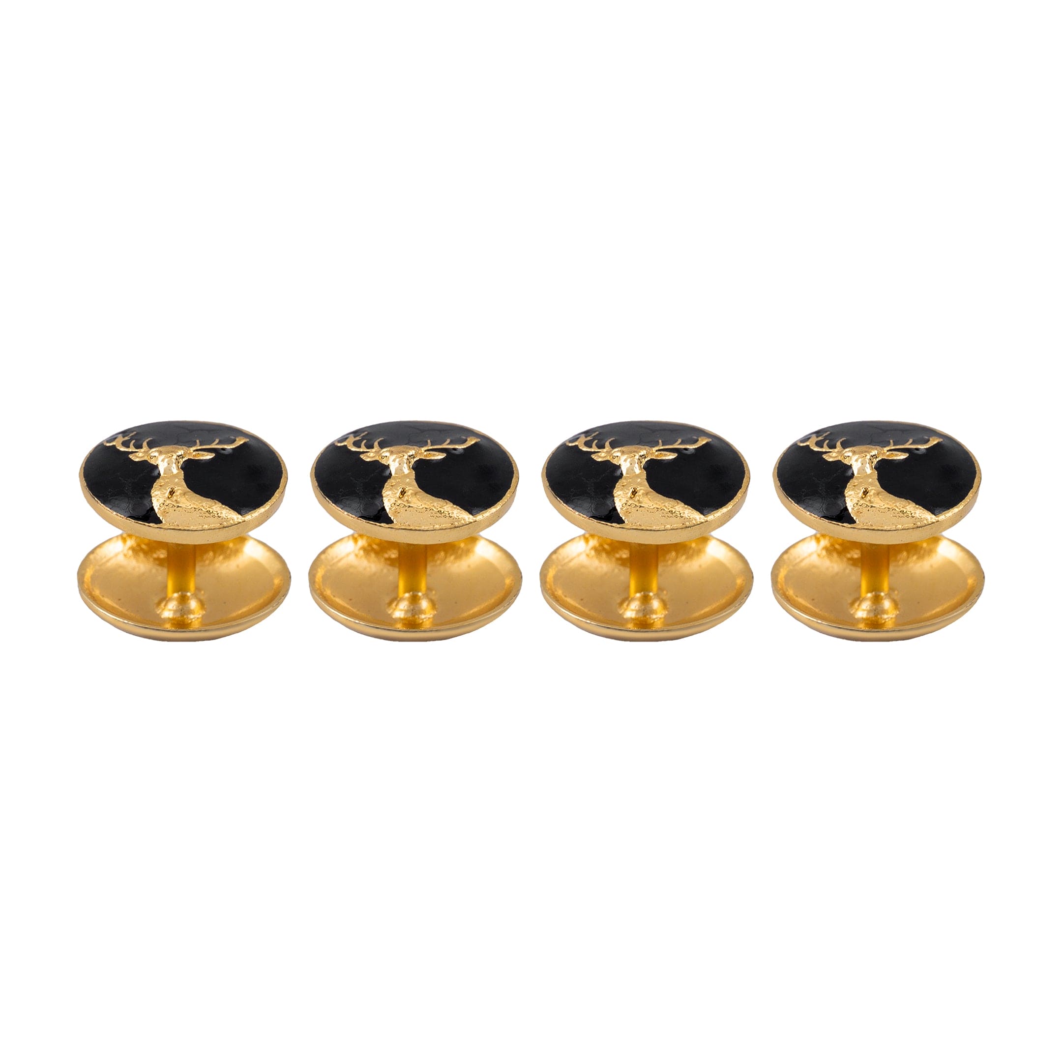 Royal Stag Motif Handcrafted Gold Plated Kurta Buttons