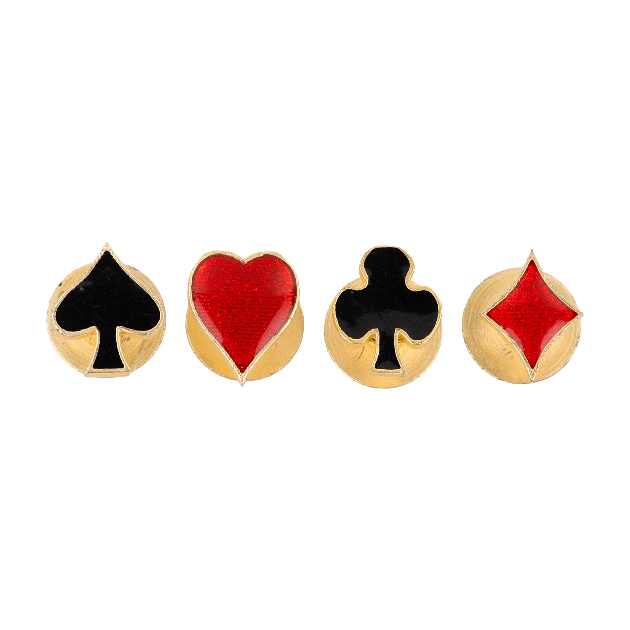 Poker Suit Enamel Handcrafted Gold Plated Kurta Buttons