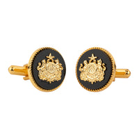 Black Sirohi Clan Gold Plated Cufflinks
