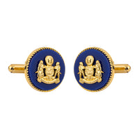 Blue Mewar Clan Gold Plated Cufflinks
