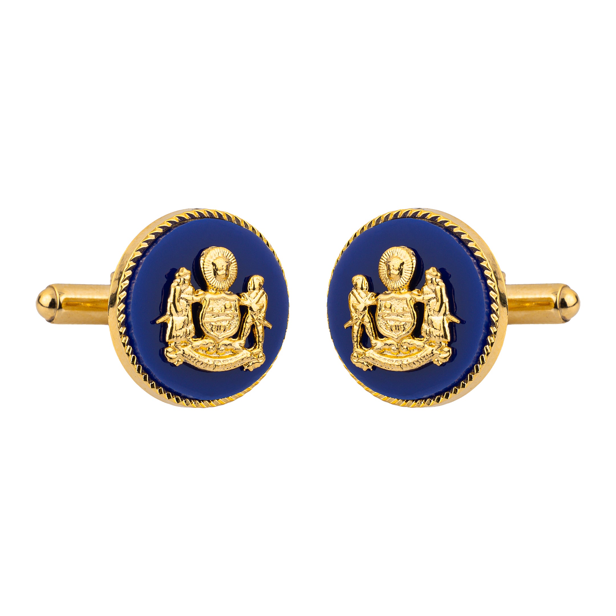 Blue Mewar Clan Gold Plated Cufflinks