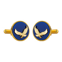 Blue Marwar Eagle Gold Plated Cufflinks