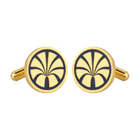 Royal Oasis Heritage Blue Enamel Gold Plated Cufflinks
