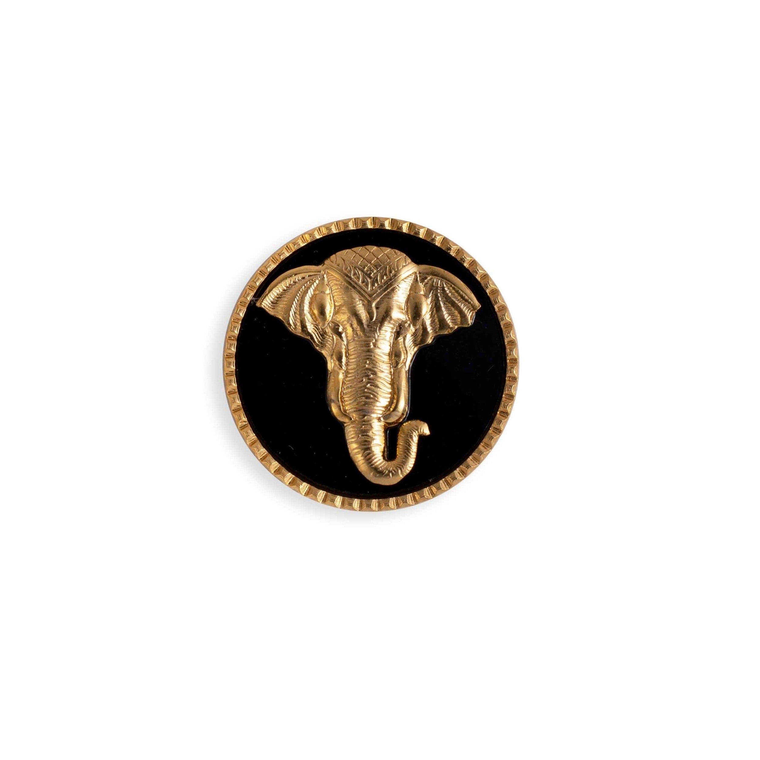 Elephant Button (Black) | Handcrafted Black Buttons | Sherwani Buttons | JRT Handicrafts