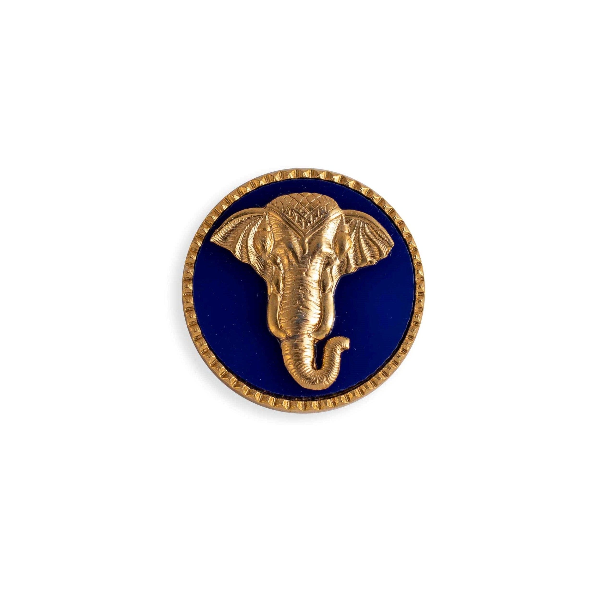 Handcrafted Elephant Button (Blue) | Royal Coat Buttons | JRT Handicrafts