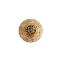 Floral Medallion Ivory Enamel Buttons
