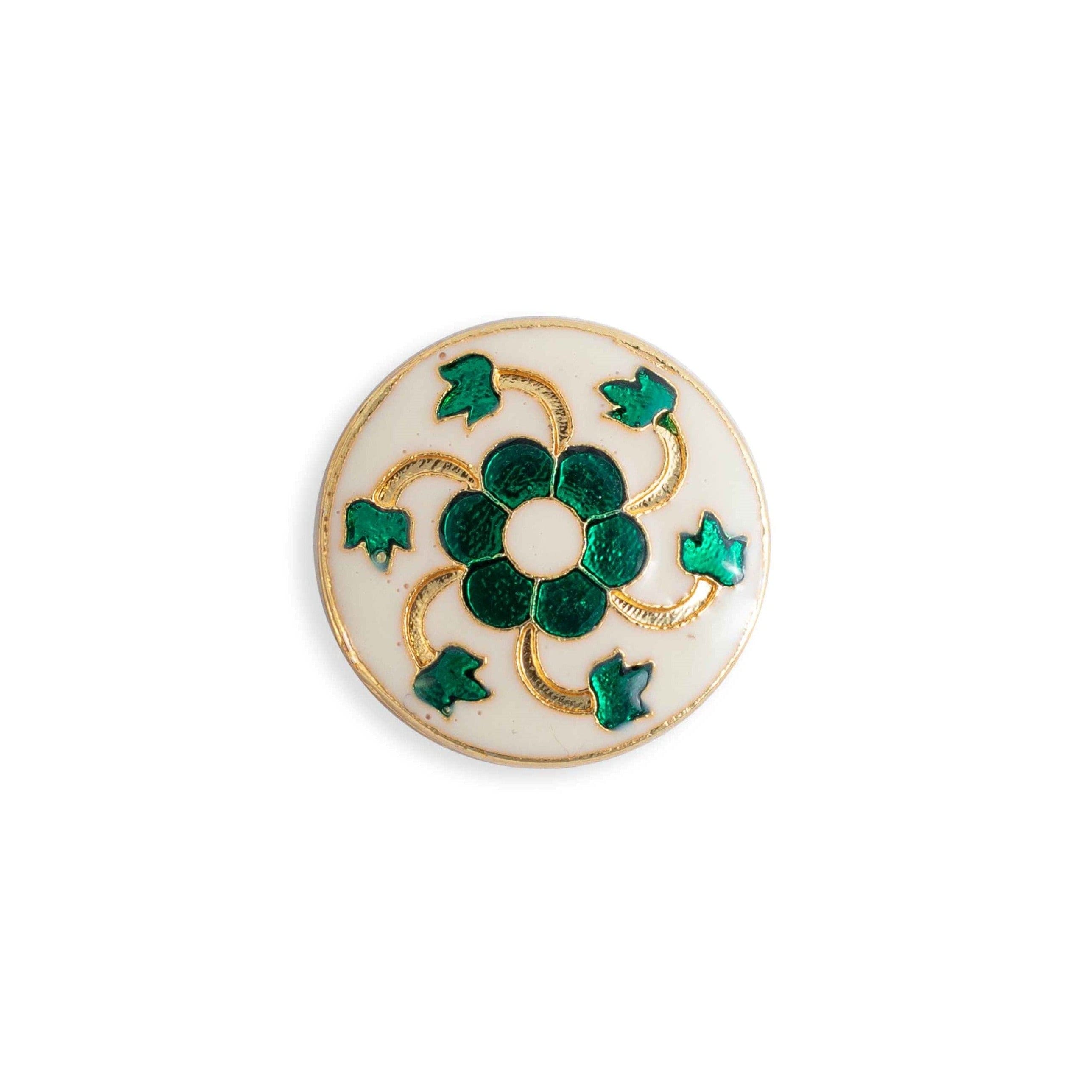 Handcrafted Green Swirl Enamel Buttons | Fancy Buttons | Coat Buttons | JRT Handicrafts