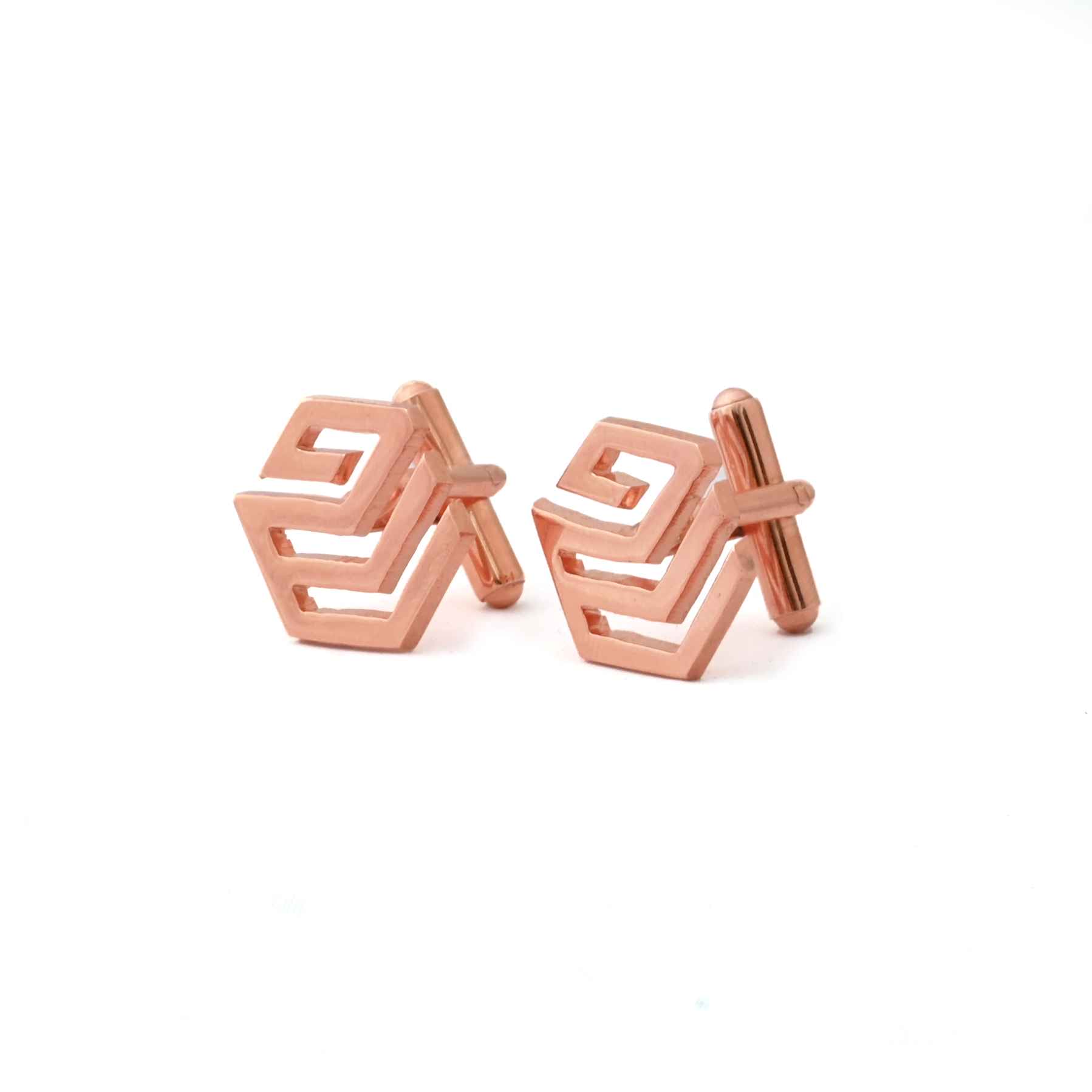 Initial Cufflinks | Initial Monogram Rosegold Plated Cufflinks For Men | JRT Handicrafts