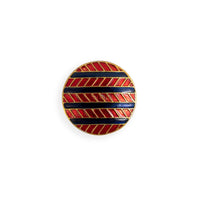 Maroon Stripe Enamel Button
