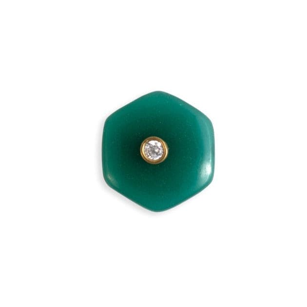 Octa Green Convex Onyx Buttons | Coat Buttons | JRT Handicrafts