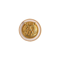White Bengali Tiger Enamel Buttons