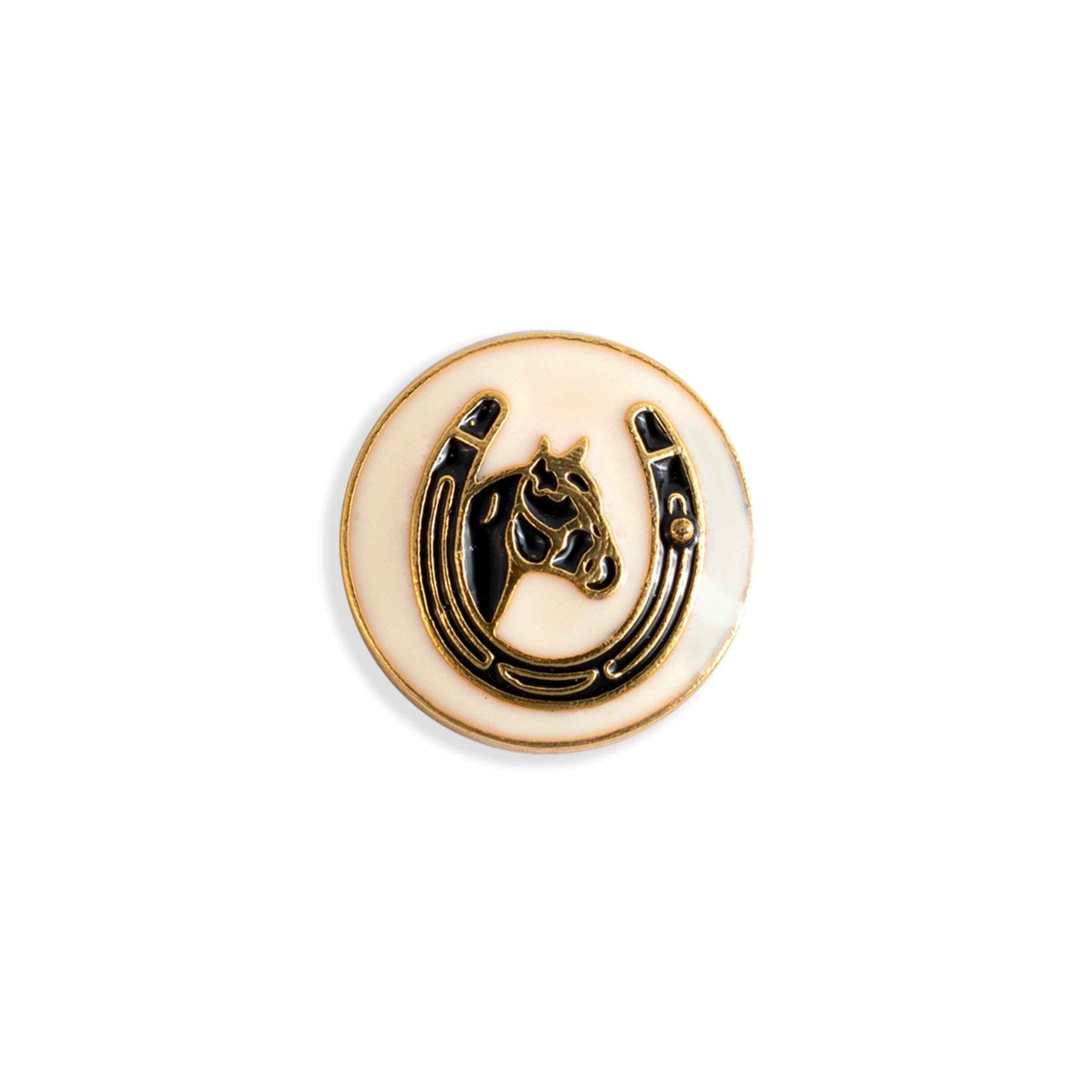 Handcrafted White Horseshoe Enamel Buttons | Jodhpuri Suit Buttons | JRT Handicrafts