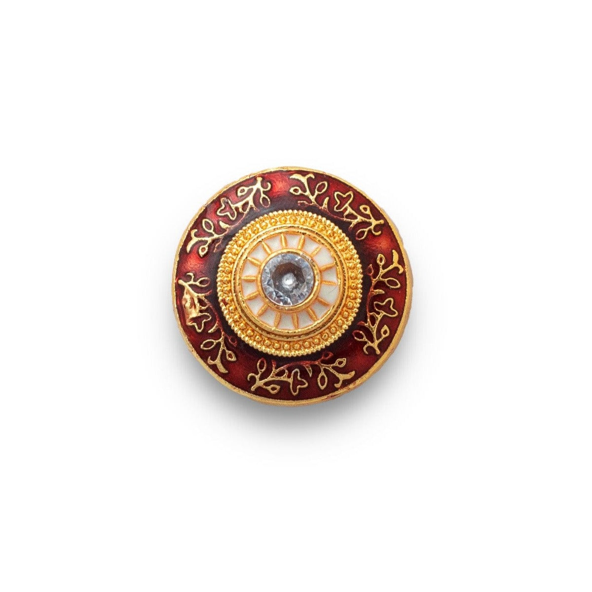 Handcrafted Maroon Enamel Buttons | Royal Sherwani Buttons | JRT Handicrafts