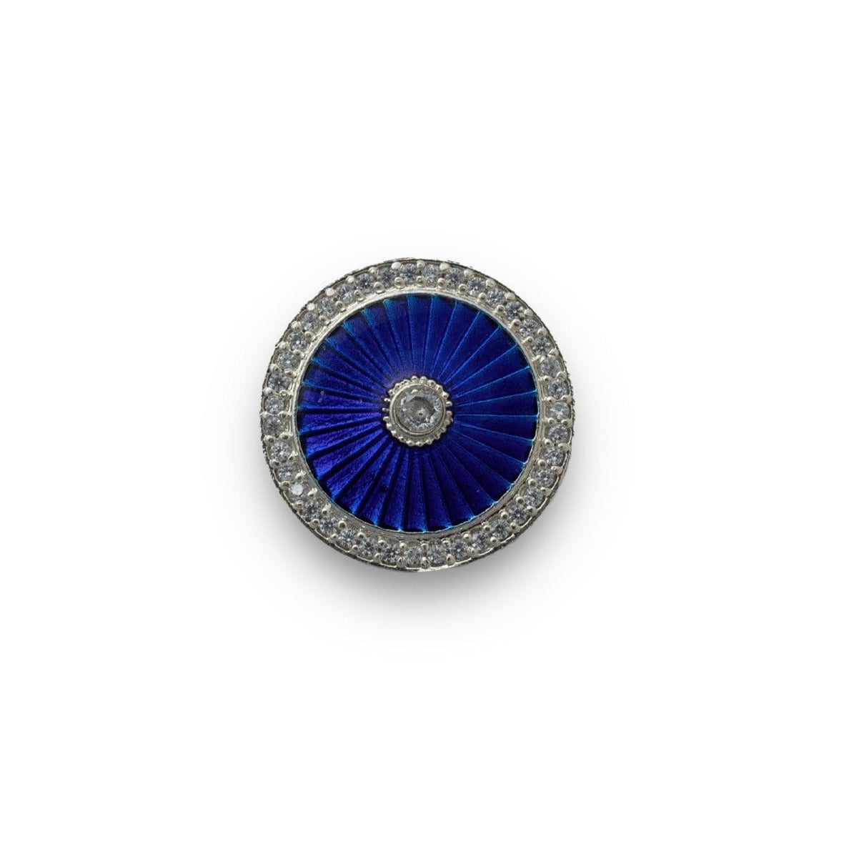 Blue Guilloche Silver Buttons Online | Jodhpuri Suit Buttons | JRT Handicrafts