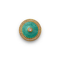 Emerald Green Guilloche Buttons