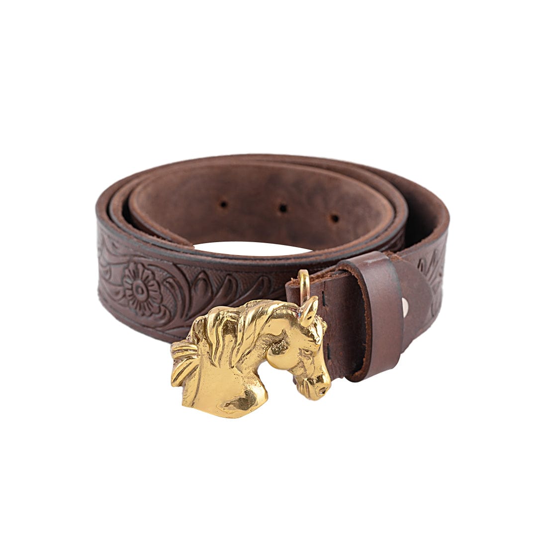 Handcrafted Stallion Head Belt Online | fancy belt | gents belt | JRT Handicrafts