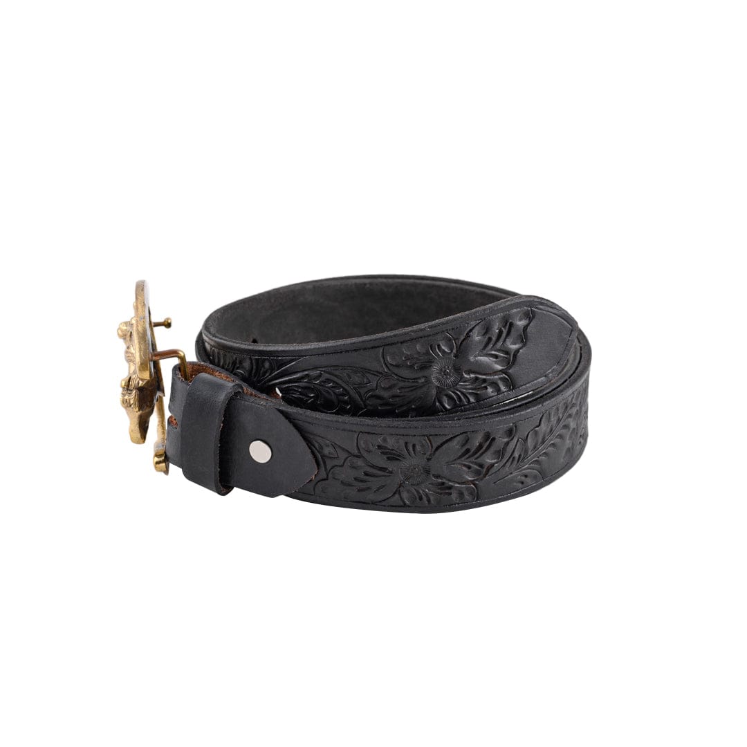 luxury belts | black leather belts | carved leather belts online | JRT Handicrafts 