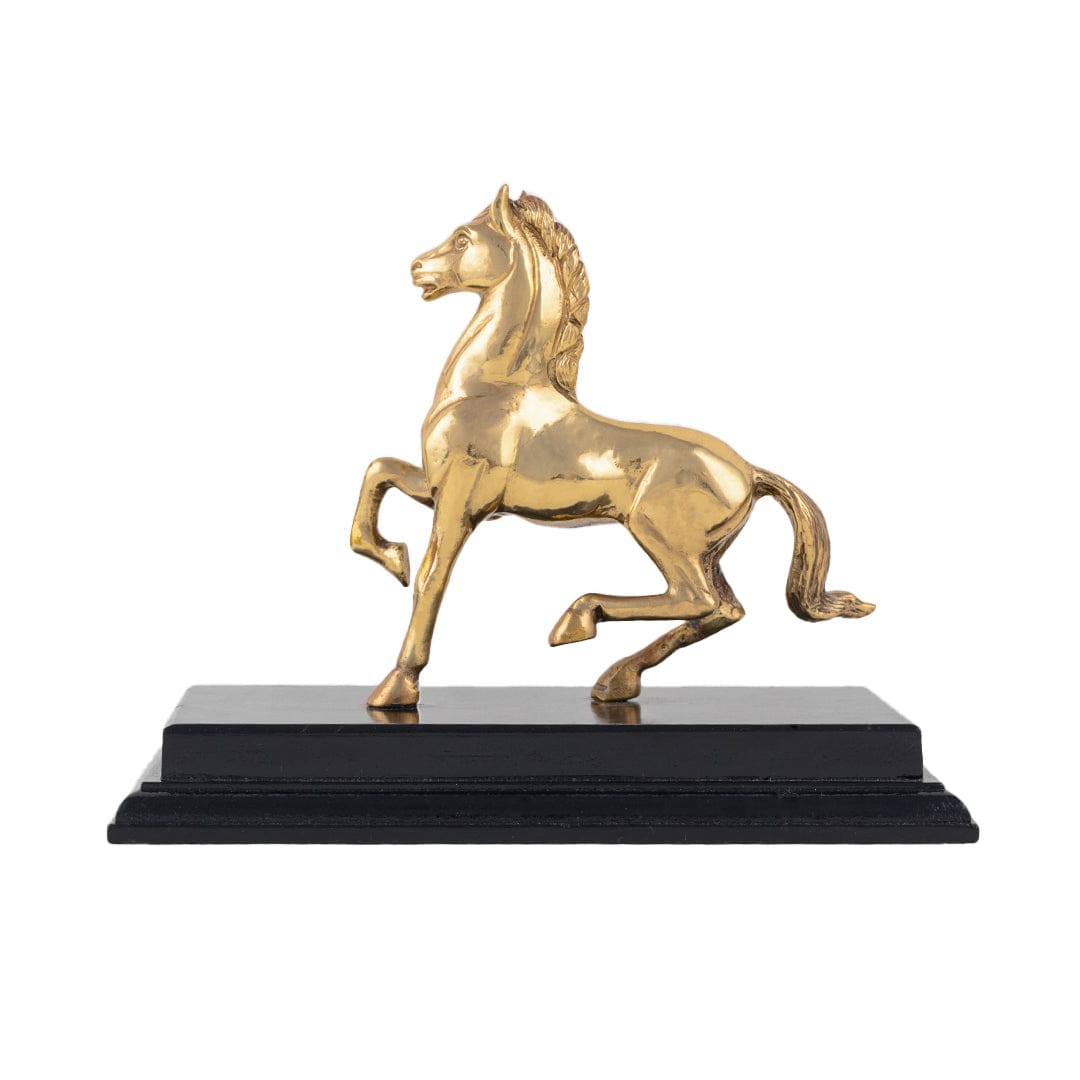 Handcrafted Brass Metallic Galloping Horse Trophy | office table decoration items | home decor gift items | JRT Handicrafts