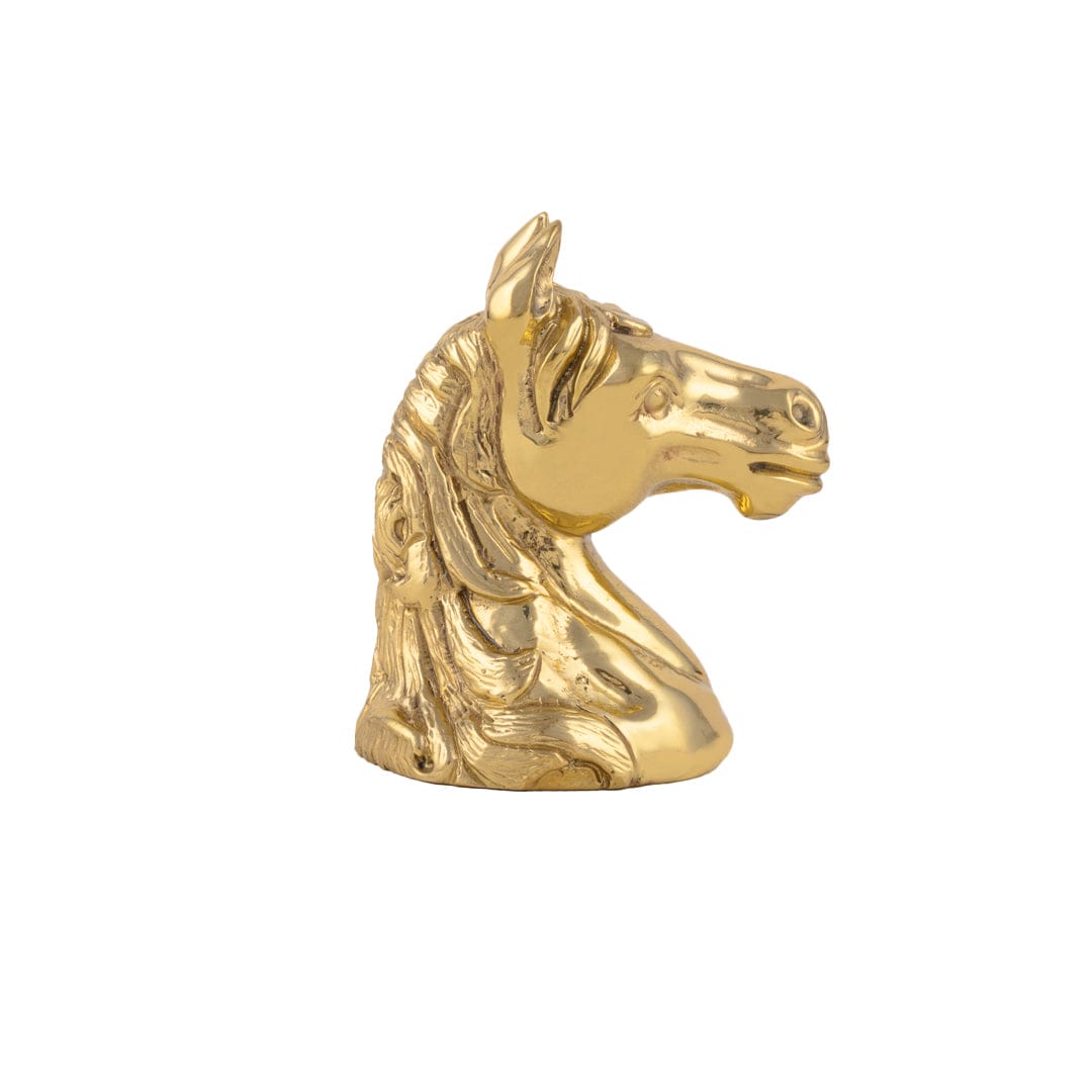 Handcrafted Brass Stallion Head Paperweight | centre table decoration items | home decor gifts | JRT Handicrafts