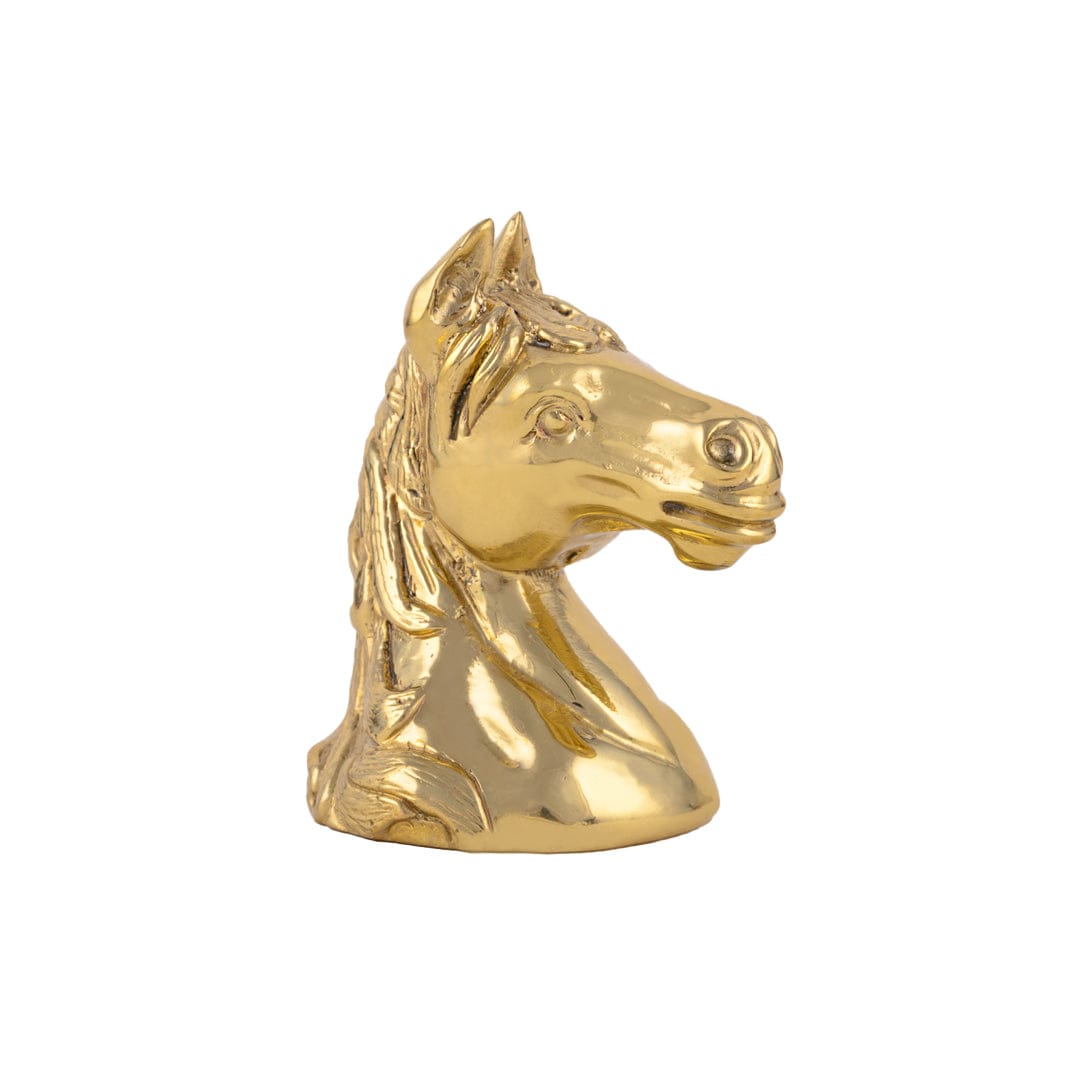 Handcrafted Brass Stallion Head Paperweight | table decor items | home decor gift items | JRT Handicrafts