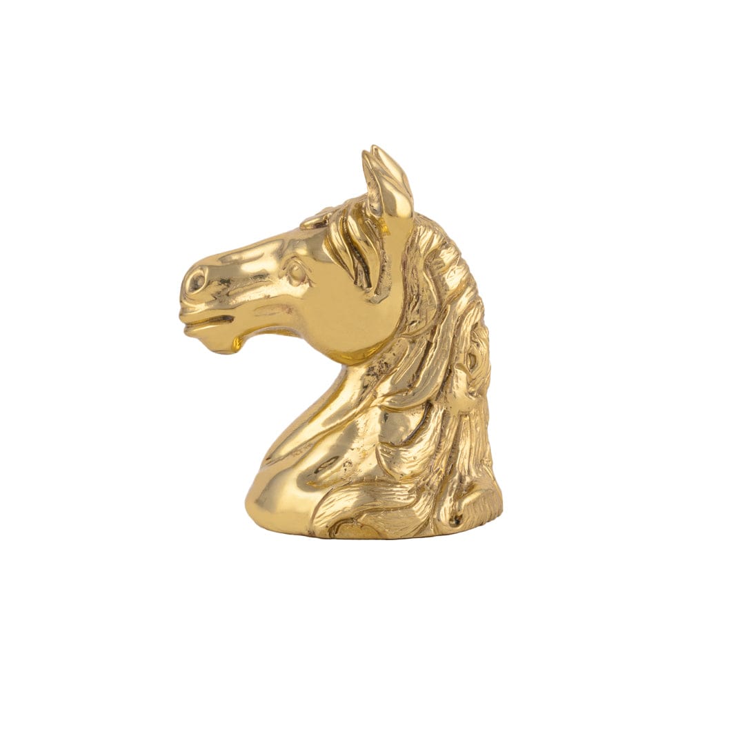 Handcrafted Brass Stallion Head Paperweight | table decor items | home decor gift items | JRT Handicrafts