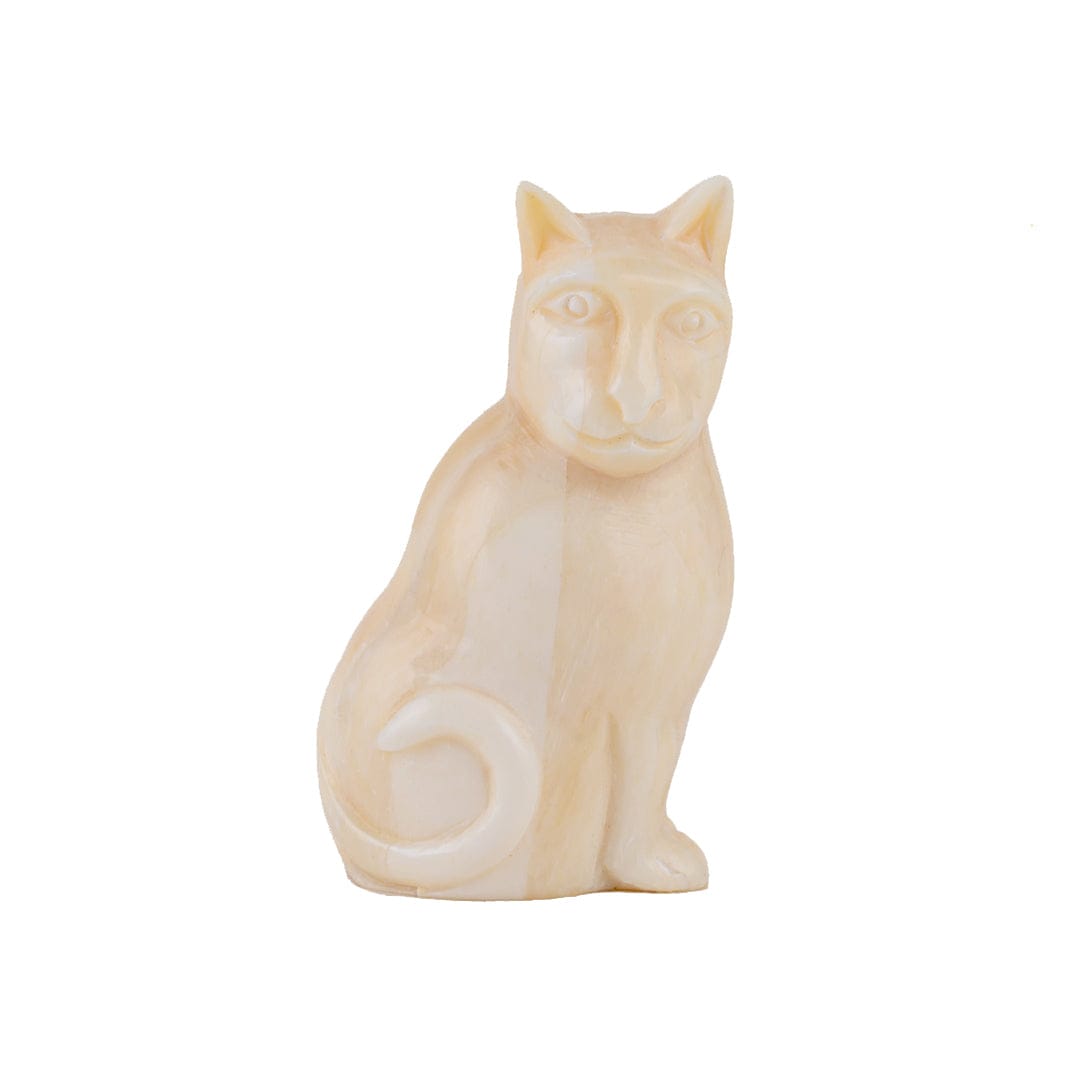 Handcrafted Bone Inlay Cat | office table decoration items | home decor statues | JRT Handicrafts