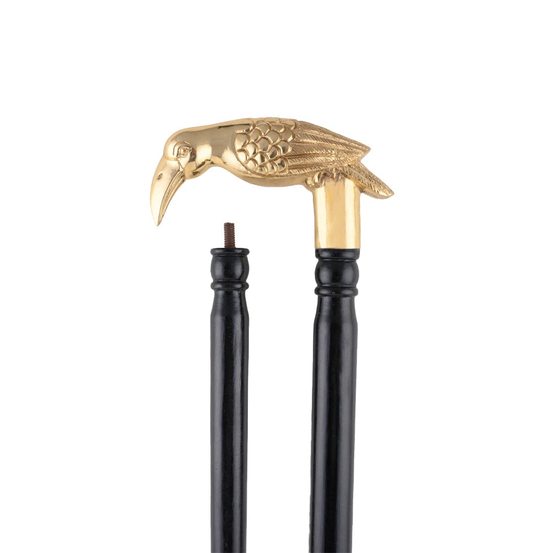 The Toucan Brass-Embellished Handcrafted Walking Stick Online | mens walking sticks | JRT Handicrafts