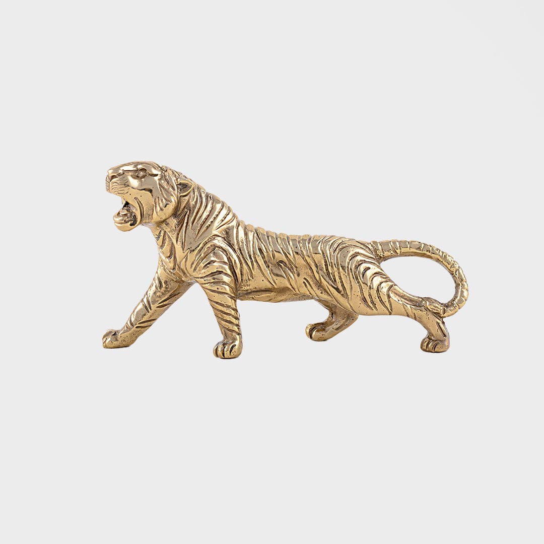 Premium Brass Metallic Tiger | centre table decoration items | home decor gifts | JRT Handicrafts