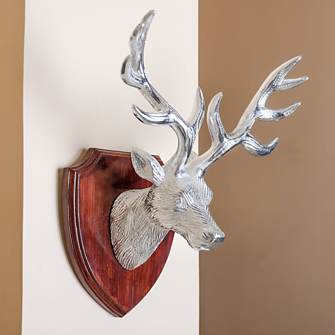 Handcrafted Wall Hanging Swap Deer Aluminum Trophy | home wall decoration items | JRT Handicrafts