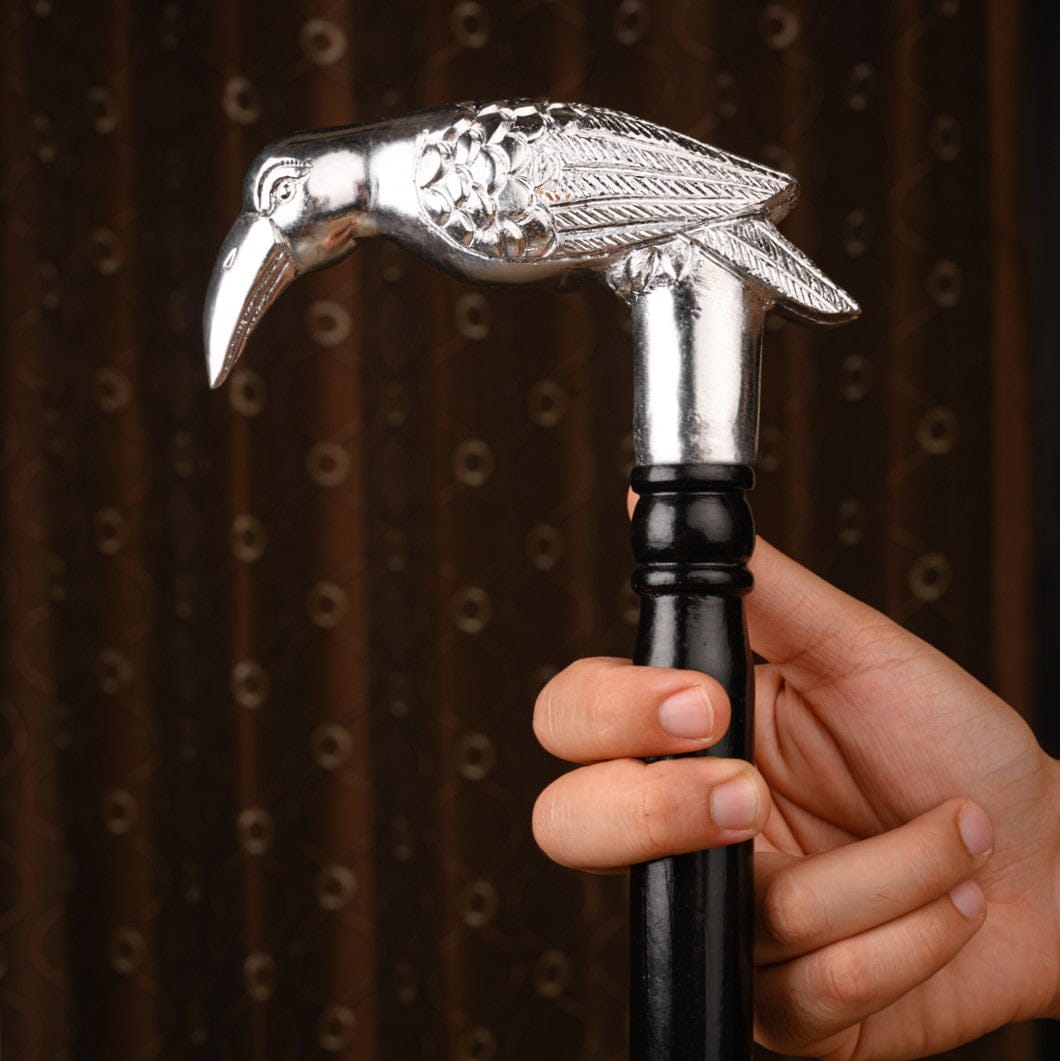 Handcrafted Toucan Head Walking Stick - Aluminum | mens walking sticks | JRT Handicrafts